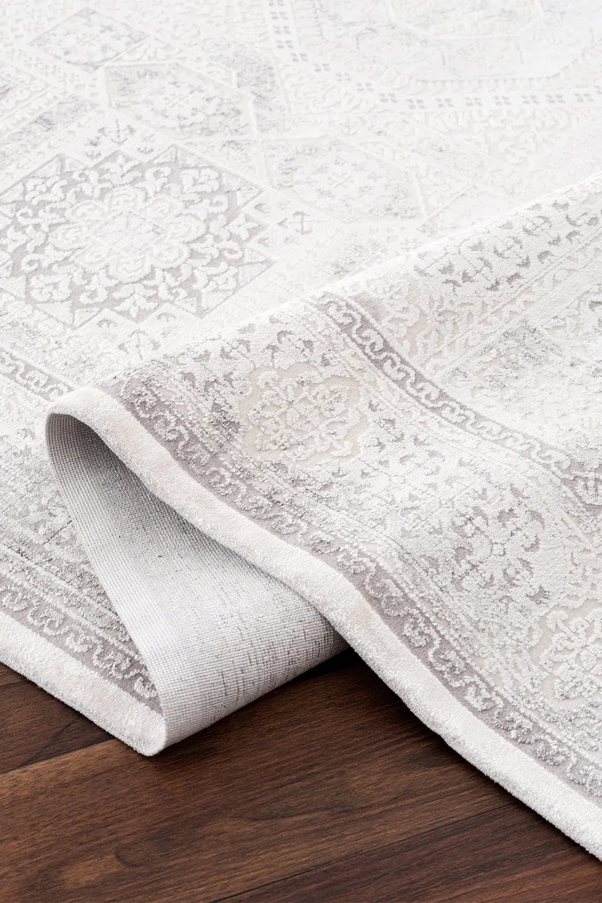Koza Sapphire Grey Living Room Rug