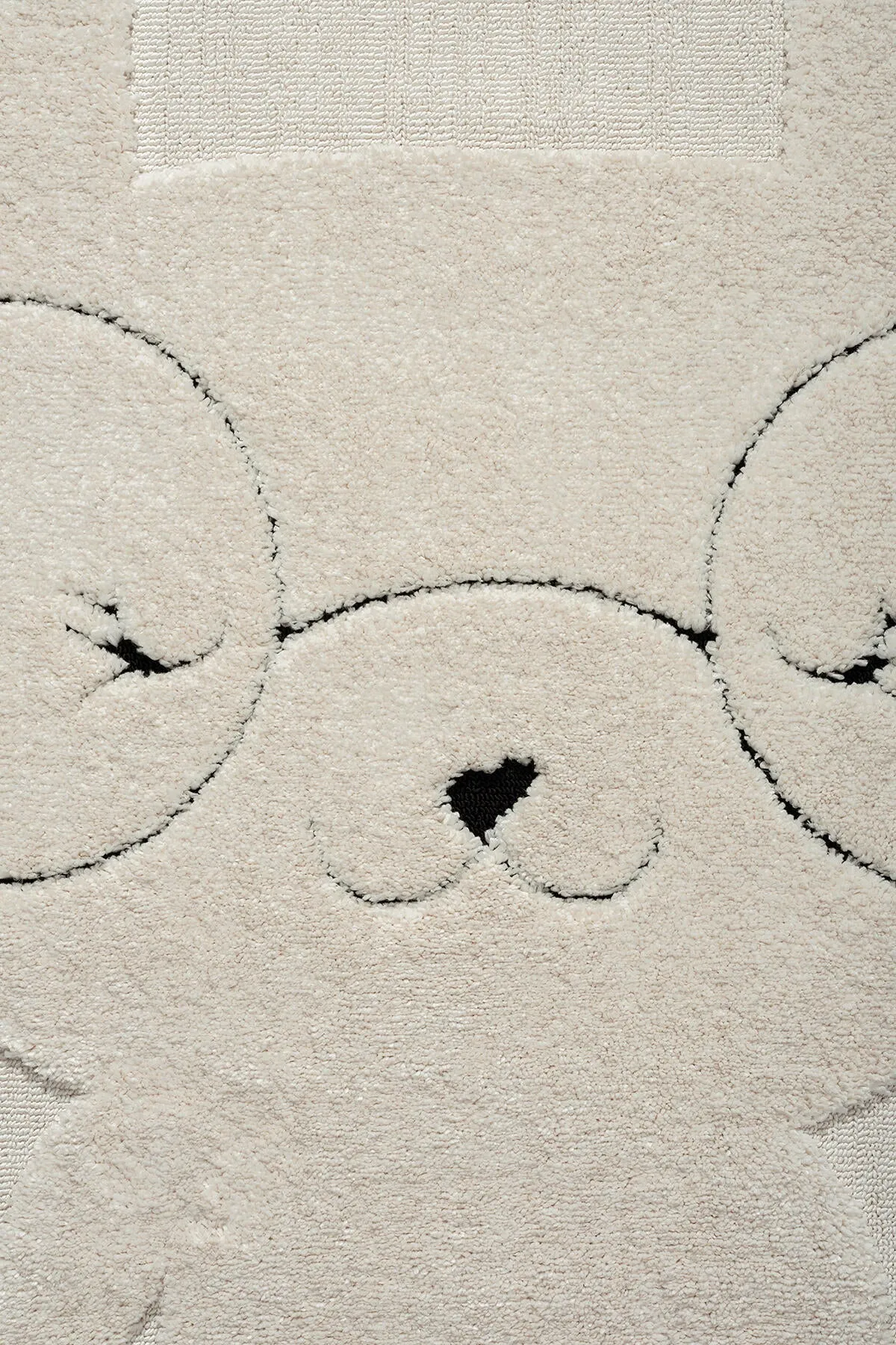 Tapis à franges détachables en forme de lapin pour chambre d'enfant