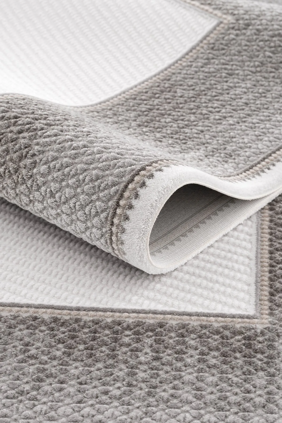 Koza Pearl Grey Living Room Rug
