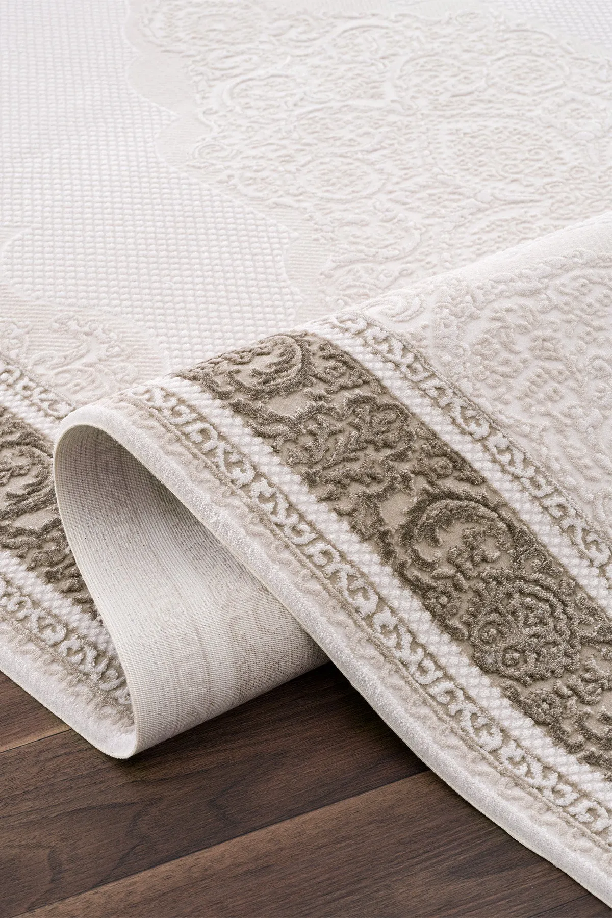 Tapis de salon Koza Sedef Mink