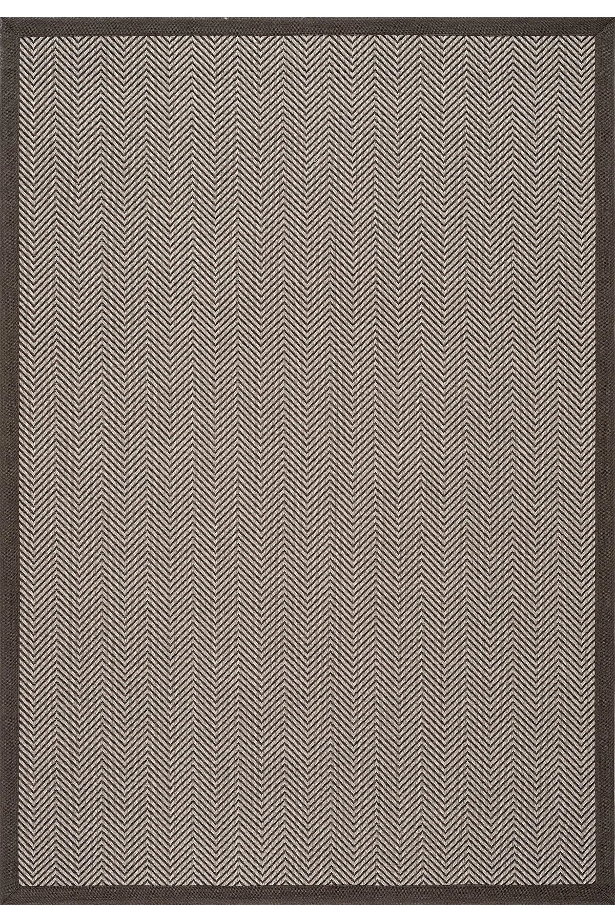 Koza Premium Sisalo Border Cream Coffee Sisal Rug - Coffee Border