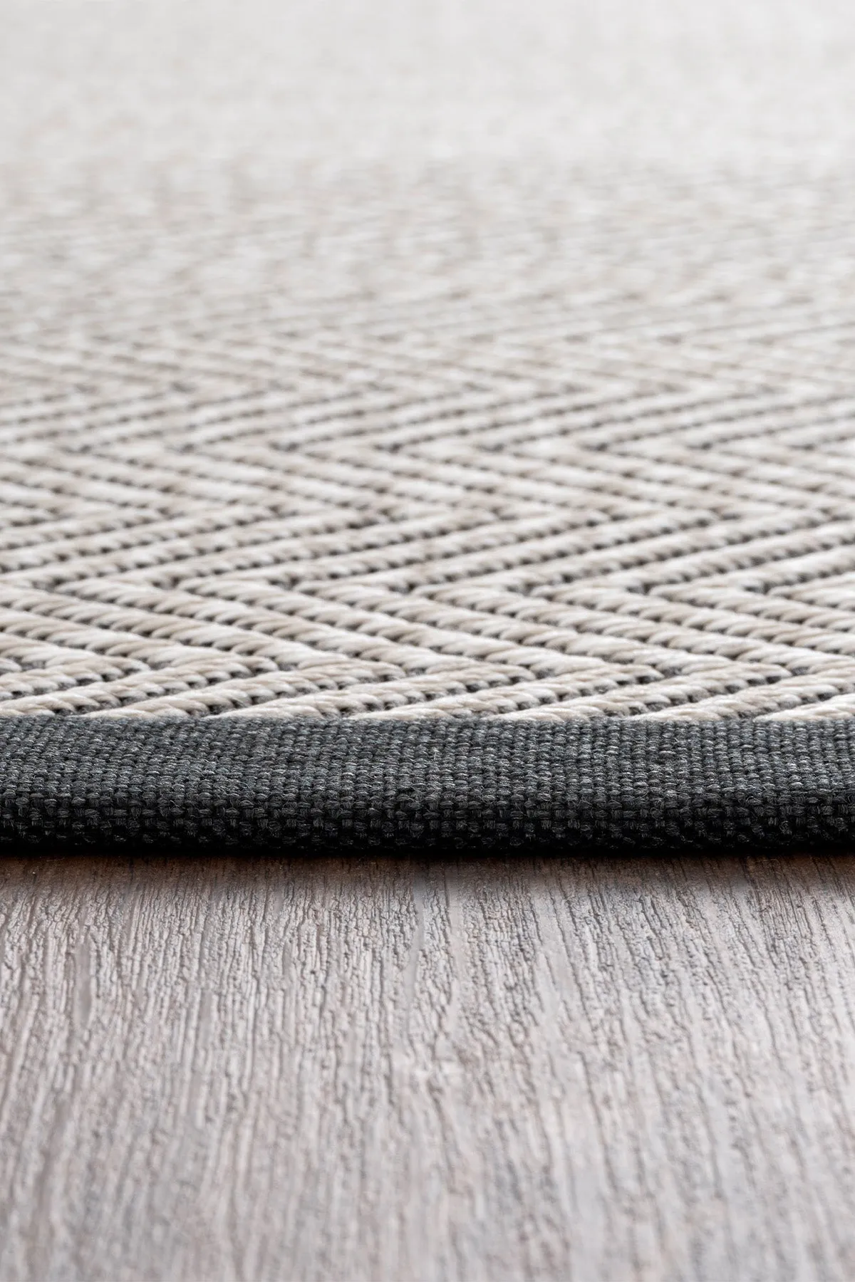 Koza Premium Sisalo Border Cream Black Sisal Rug - Black Border