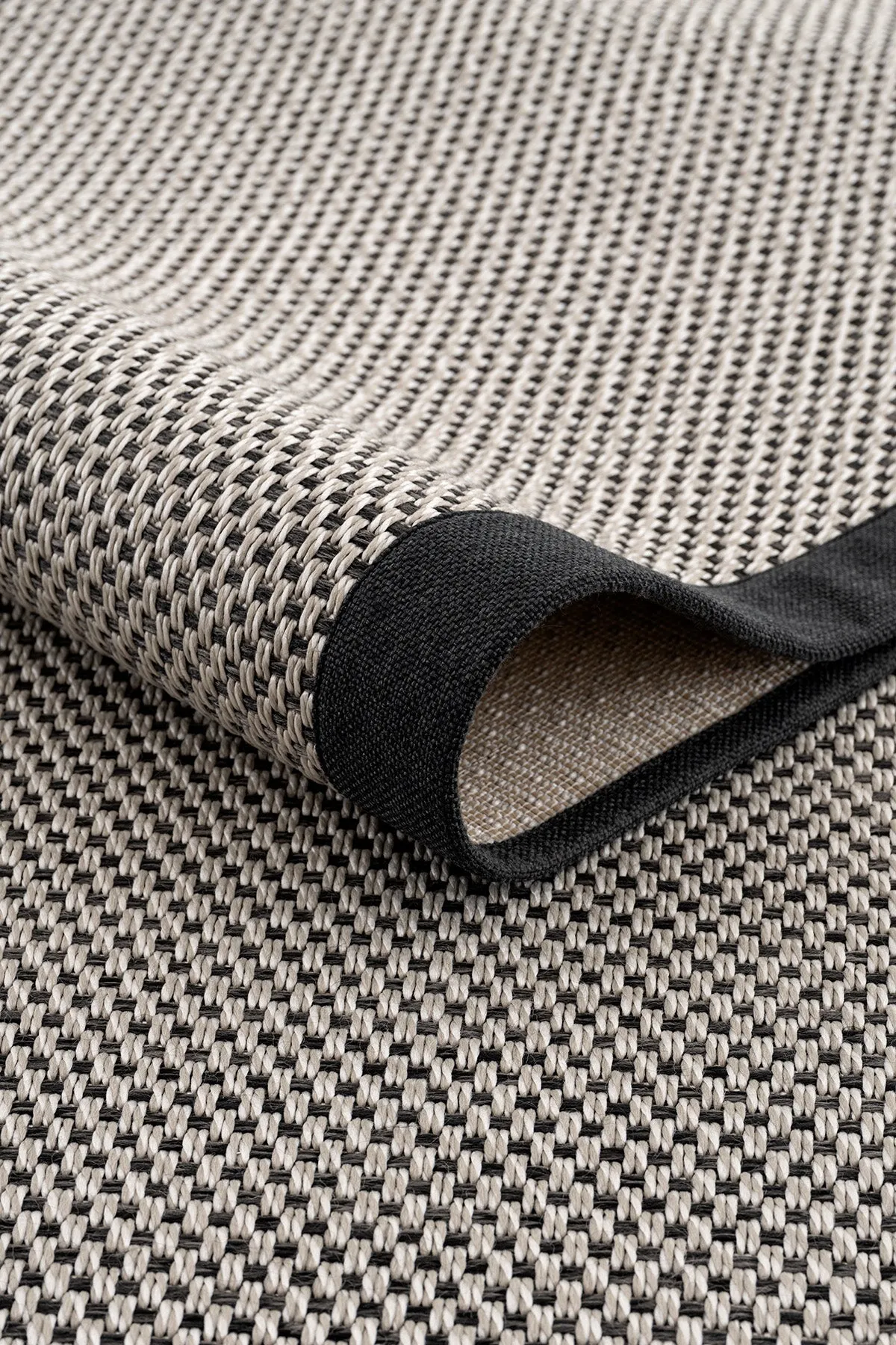 Koza Premium Sisalo Border Cream Black Sisal Rug - Black Border
