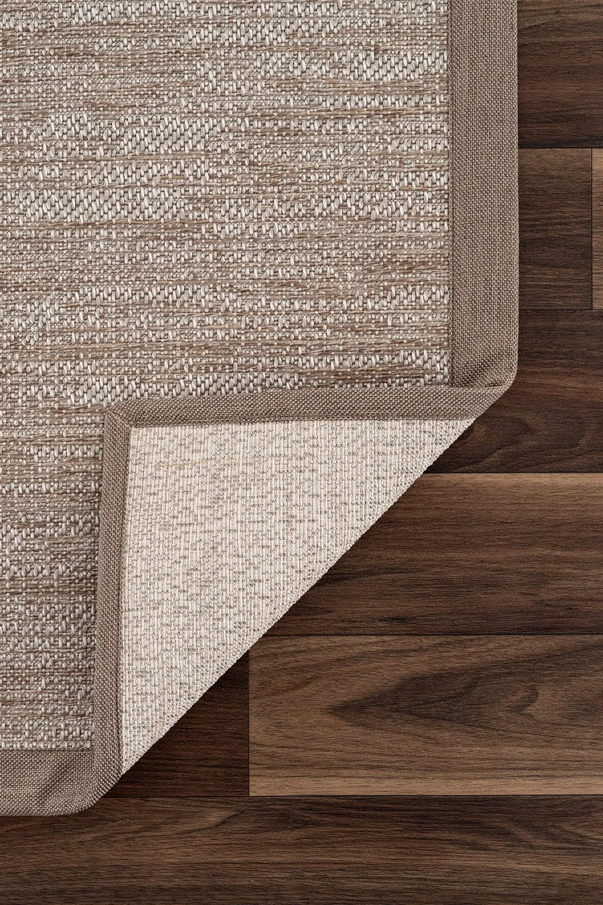 Koza Premium Sisalo Border Cream Natural Sisal Rug - Mink Border