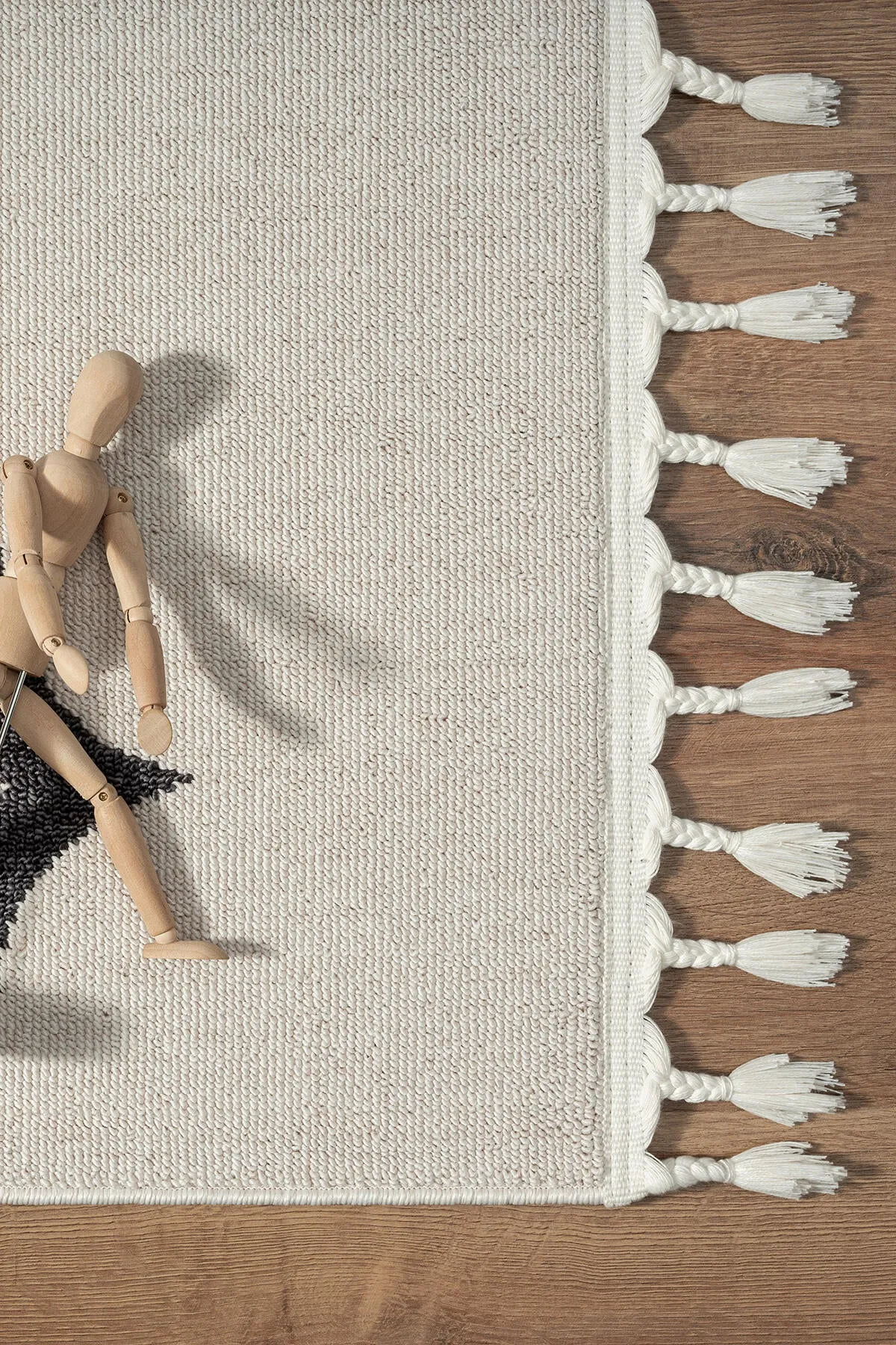 Tapis à franges pour chambre d'enfant - Motif cerf-volant