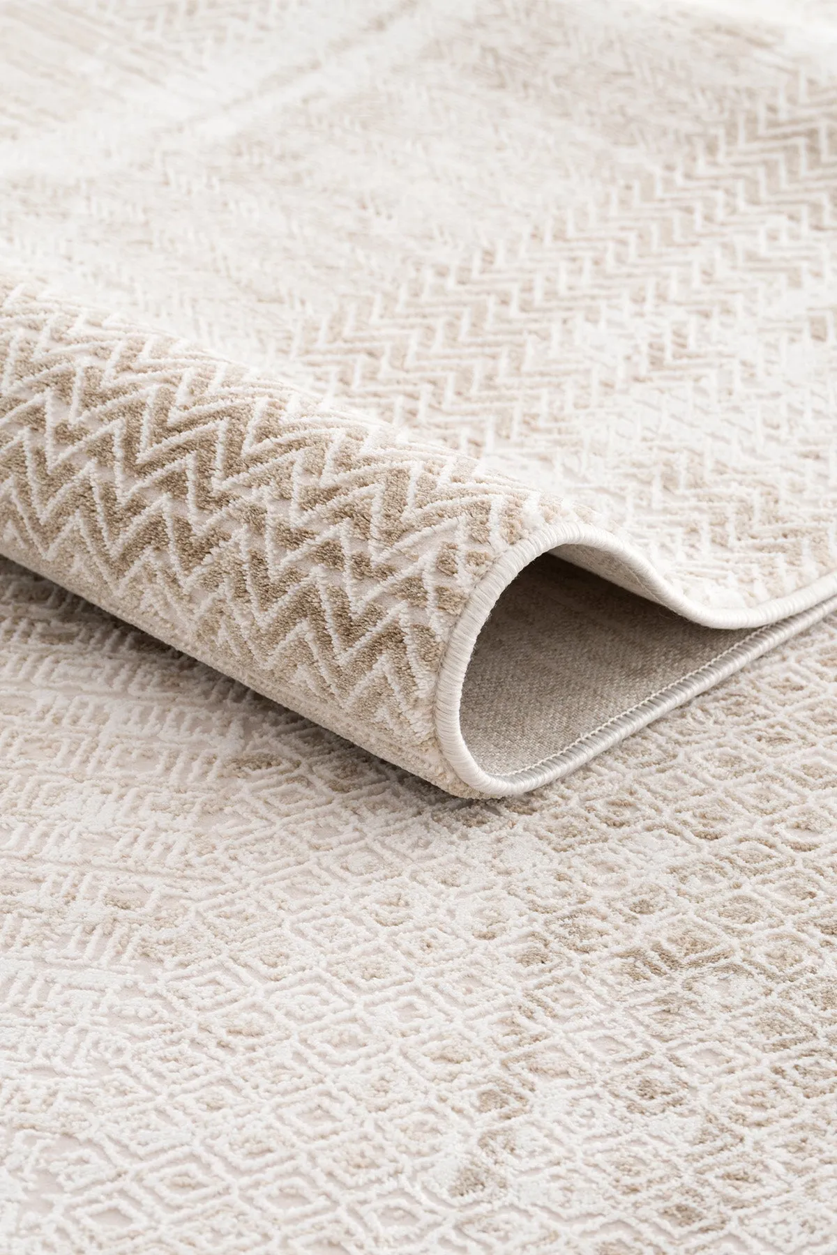 Tapis de salon Koza Mirage crème vison