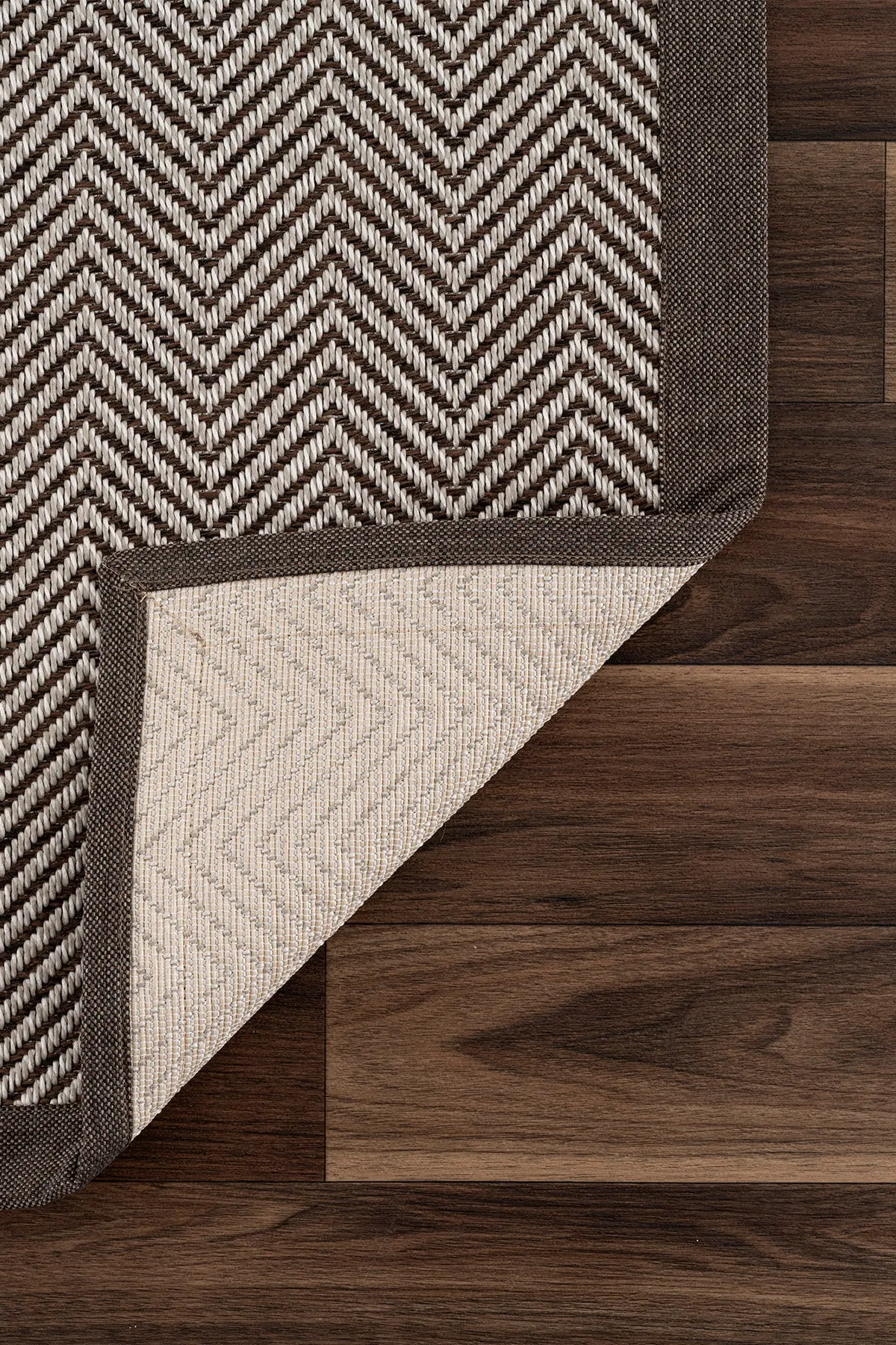 Koza Premium Sisalo Border Cream Coffee Sisal Rug - Coffee Border