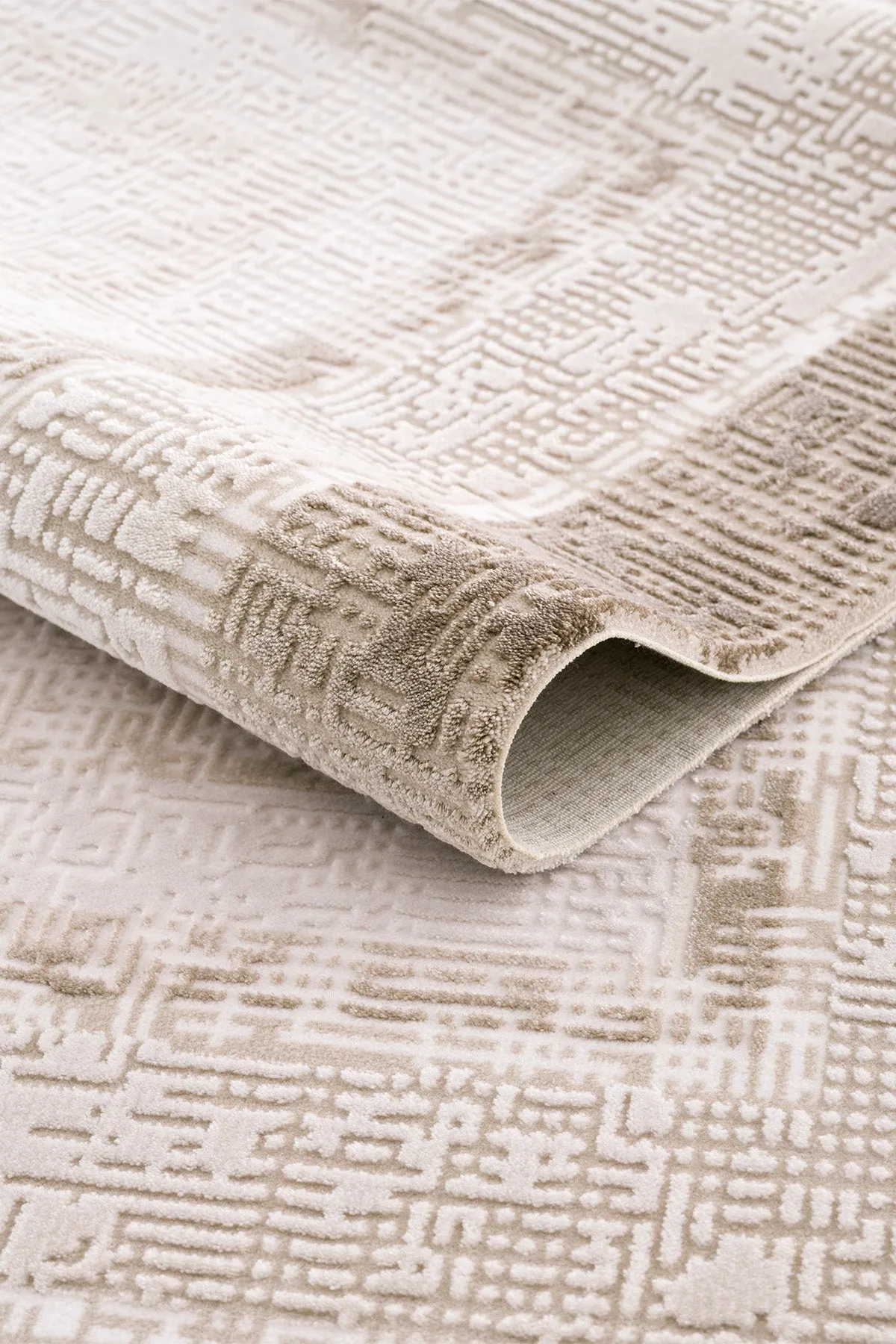 Tapis de salon Koza Sedef Mink