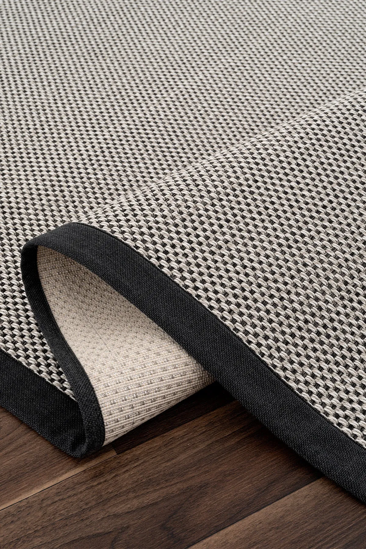 Koza Premium Sisalo Border Cream Black Sisal Rug - Black Border