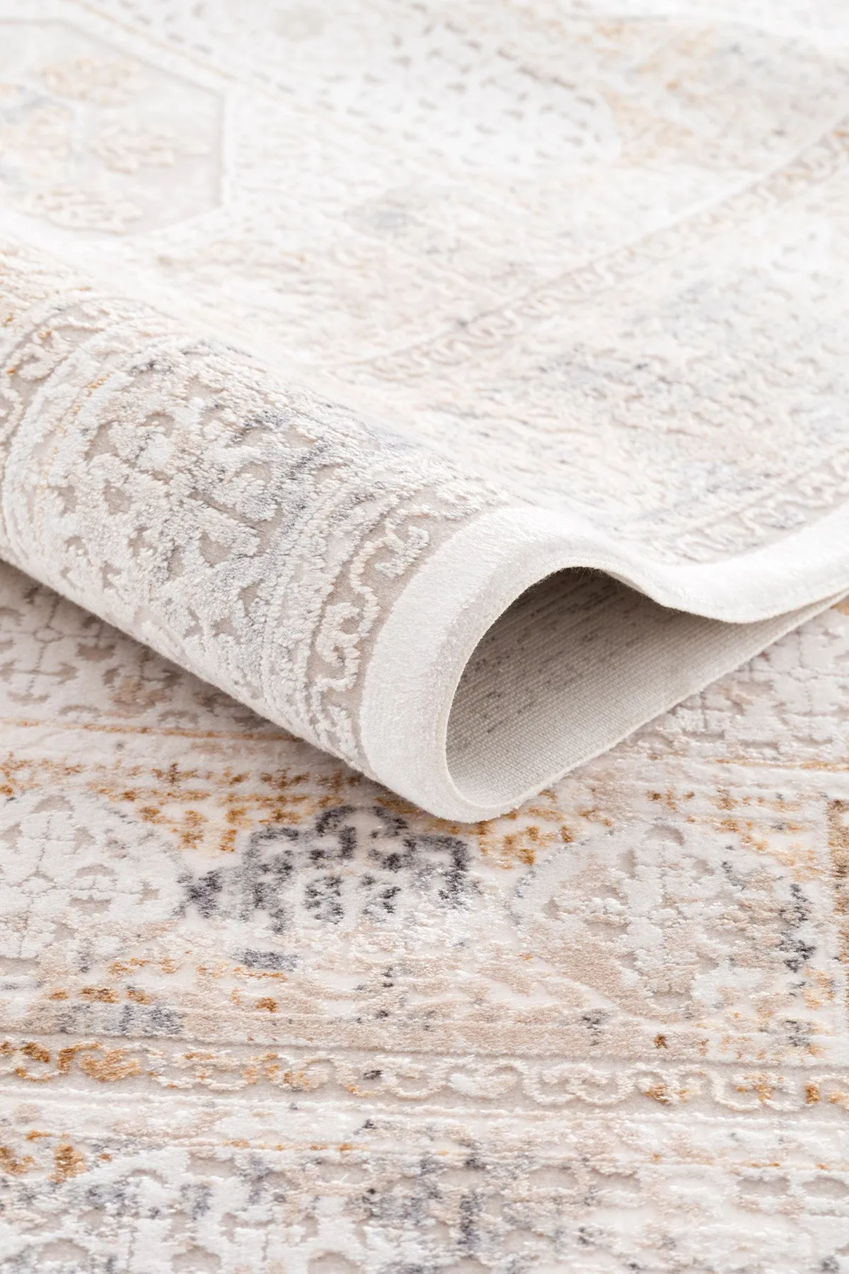Koza Sapphire Gold Living Room Rug