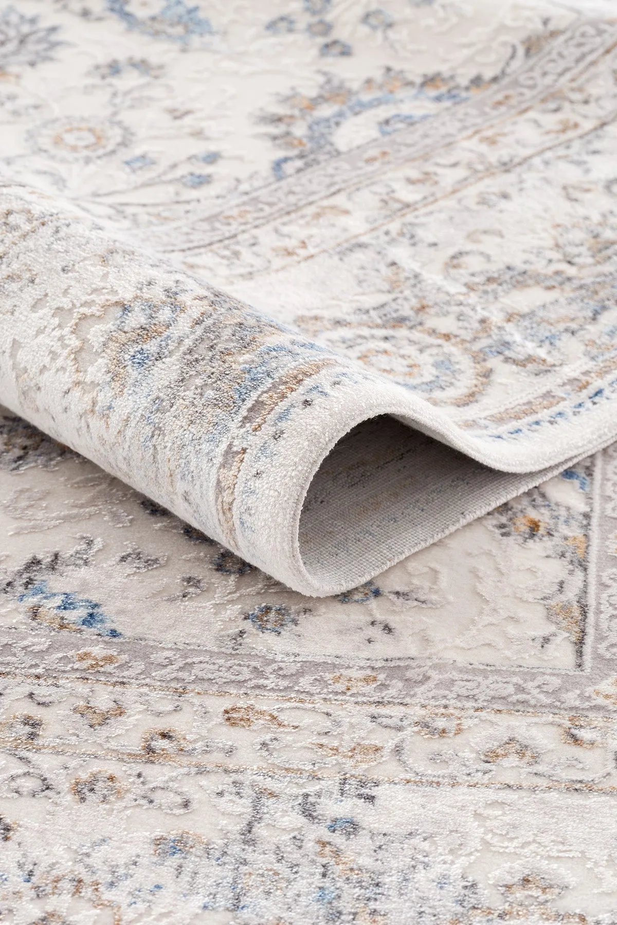 Koza Sapphire Blue Living Room Rug