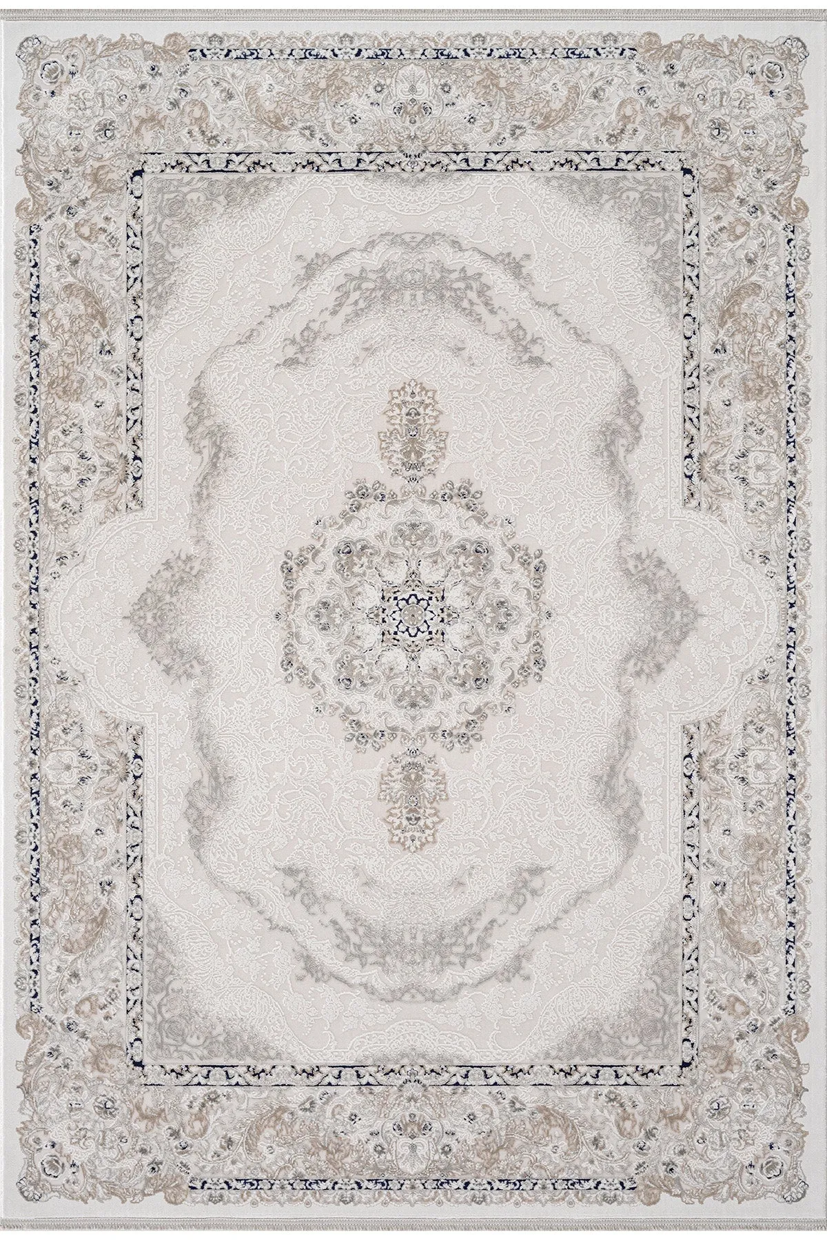Koza Mirage Cream Blue Living Room Rug