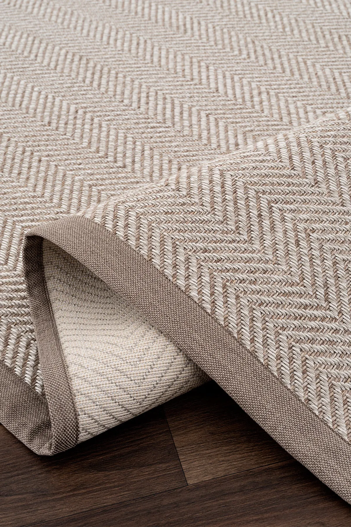 Koza Premium Sisalo Border Cream Natural Sisal Rug - Coffee Border