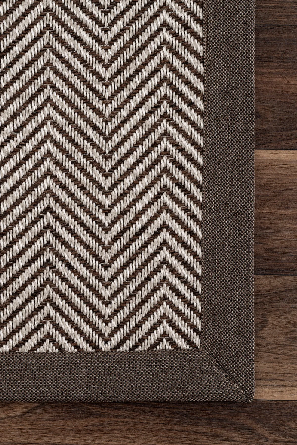 Koza Premium Sisalo Border Cream Coffee Sisal Rug - Coffee Border