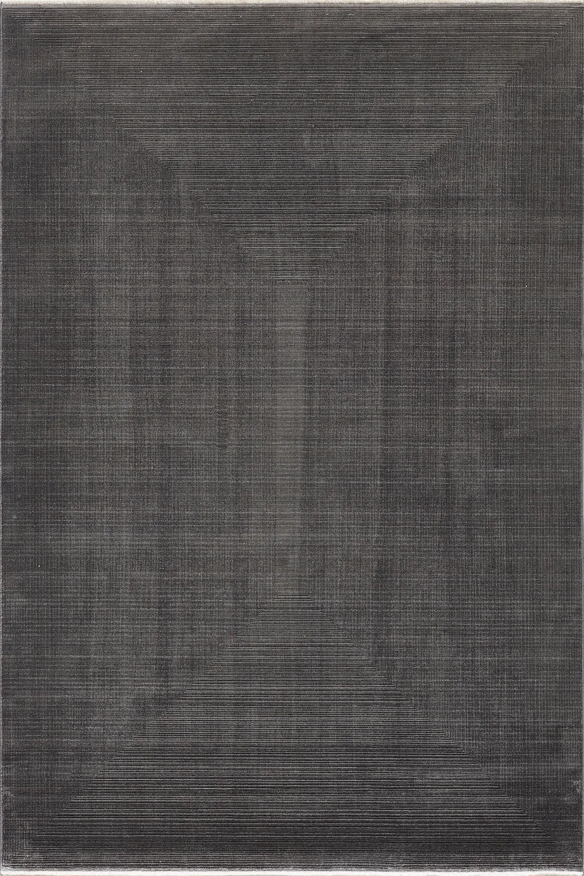 Soho Chrome - Charcoal Modern Living Room Rug