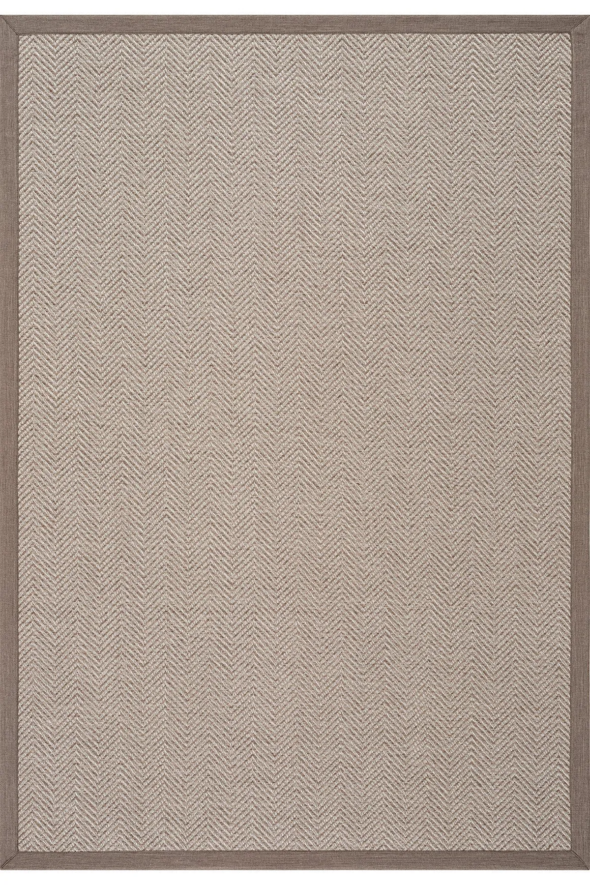 Koza Premium Sisalo Border Cream Natural Sisal Rug - Coffee Border